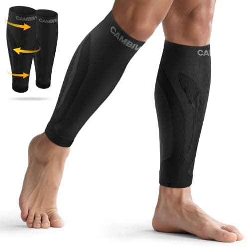 CAMBIVO Calf Compression Sleeves for Men & Women, 2 Pairs