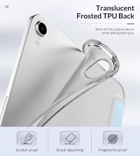 MoKo Case for iPad Mini (A17 Pro) 7th/6th Gen 2024/2021, Sky Blue — view 4