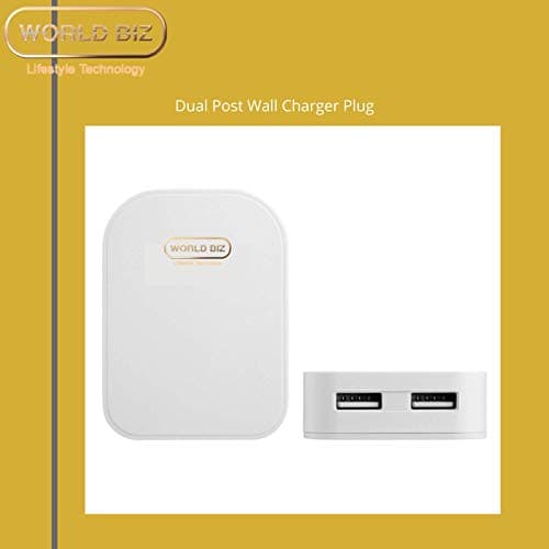 WorldBiz - 2 Port Foldable Dual USB Wall Charger | 2.1A Mains Plug for iPhone Xs/XS Max/XR/X/8/7/6/Plus, iPad Pro/Air 2/Mini 4, and More — view 3