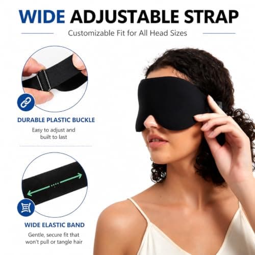 ALASKA BEAR Sleep Mask Deep Contoured Eye Cups for Women and Men — view 6