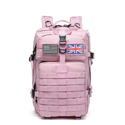 Thuram 50L Durable Nylon Waterproof Fishing Hunting Backpack Outdoor Military Rucksacks Tactical Sports Camping Hiking Bags (Light Pink) — view 5