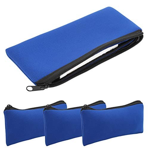 Masyrt Pencil Case, Pack of 3 Neoprene Mountaineering Storage Pencil Case Bag Camping Soft Wear-Resistant Pen Bag (Blue) — view 5