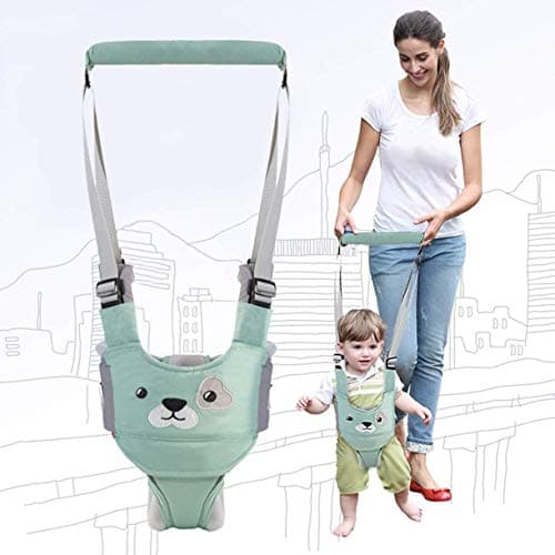 Felly Baby Walker Harness, Baby Walking Assistant Helper Kid Toddler Safe Walking Breathable Safety Belt for Children, Infant, Gift for Baby Shower, Adjustable (Green) — view 2