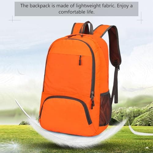Mayoii Foldable Lightweight Backpack for Mens & Women – 35L Waterproof Rucksack for Mens & Women, Rucking Daypack for Outdoor Sports Hiking Travel Camping (Orange) — view 2