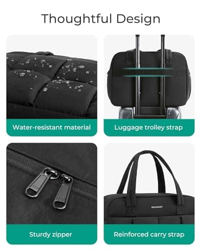 BAGSMART Travel Bag for Overnight Weekend, 24L Gym Sports Bag with Wet Pocket, Cabin Bag for Easyjet Underseat, Puffy Carry On Hand Luggage for Women, with Laptop Compartment — view 5