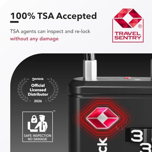 NovLock Suitcase Padlocks, TSA Approved Luggage Locks, Travel Padlocks — view 3