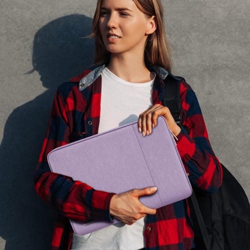 TECOOL 13.3 Inch Laptop Sleeve Protective Laptop Case 13 inch,Purple — view 6