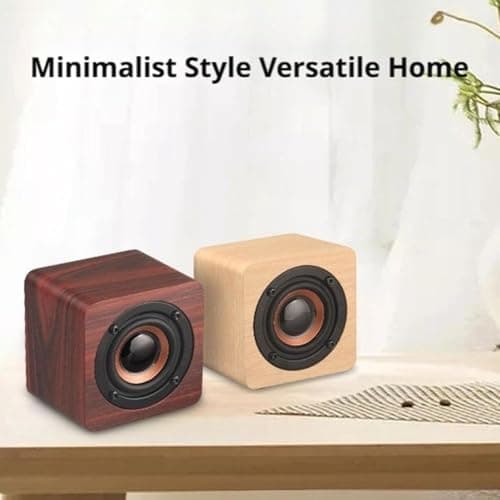 Wooden Retro Bluetooth Speaker, Wood Grain Portable Speaker Loud Treble ＆ Deep USB, Support Speaker Wireless Bluetooth Bass — view 5
