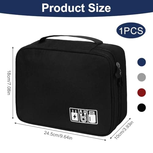 OFFCUP Travel Cable Organiser Bag, Portable Bag Electronics Organizer — view 2