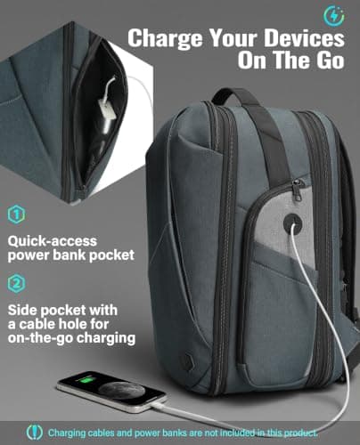 VANKEV Expandable Travel Laptop Backpack Underseat Cabin Bag For EasyJet — view 5
