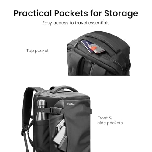 tomtoc 40L Travel Backpack, TSA-Approved Underseat Carry-On Travel Bag — view 6