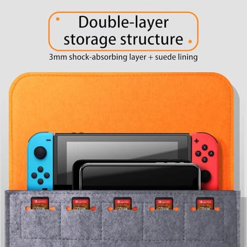 Hao Zhu Switch 2 Carry Case Felt Grey/Charcoal — view 4