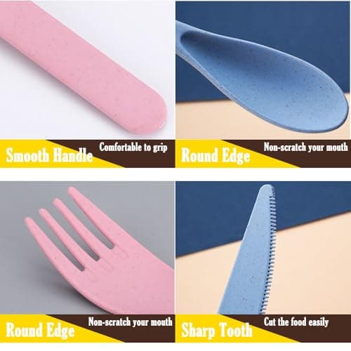 Belegao 2 Sets Travel Cutlery Set Reusable Camping Cutlery with Case — view 3