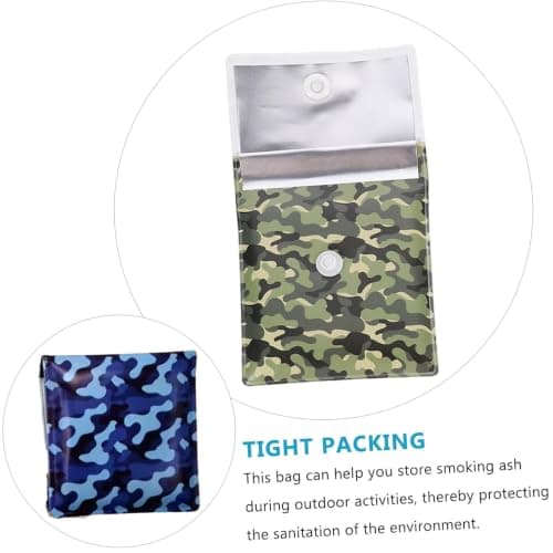 Pocket Ashtray – Portable Cigarette Ash Pouch, Heat-Resistant Travel Ashtray, Reusable & Odor-Blocking Smoking Accessory (Blue Camo) — view 4