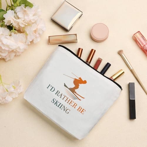 WRNZL Skiing Gifts Accessories Ski Gifts for Men Women Skiers Christmas Birthday Stocking Fillers Valentines Day New Year Halloween International Womens Day Retirement Gifts Skiing Makeup Bag Presents — view 2