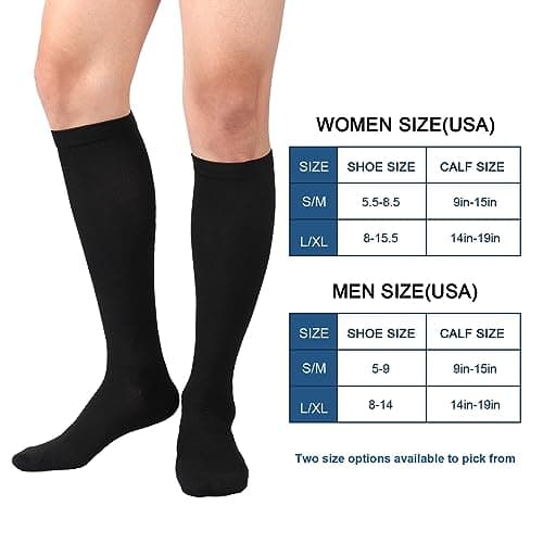 DRESHOW 4 Pairs Compression Socks For Women&Men Circulation Best Support for Athletic Running Cycling Travel — view 5