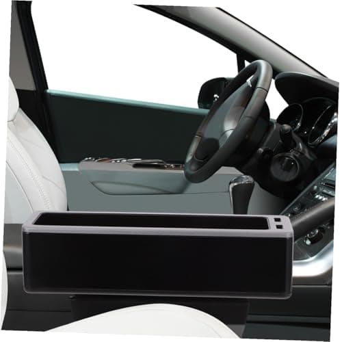 Ciieeo Metal Car Seat Storage Box Adjustable Cup Holder and 2 USB Charging Ports Car Sundries Organizer for Travel and Daily Use Style — view 5