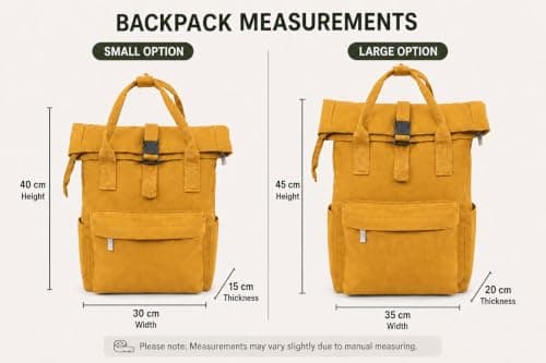 Water Resistant Roll Top Laptop Backpack for Women Medium Capacity Travel Backpack Casual School College Work Commuter Daypack Lightweight Durable Bookbag with Multiple Pockets (Yellow, Medium) — view 2