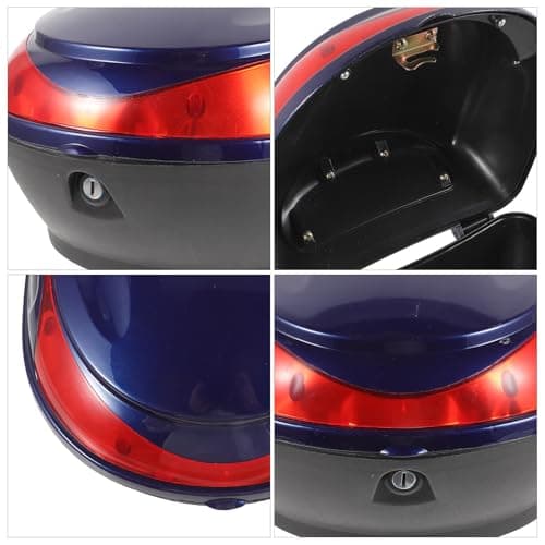 WHAMVOX Motorcycle Tail Box Rear Storage Case Plastic Large Capacity — view 3