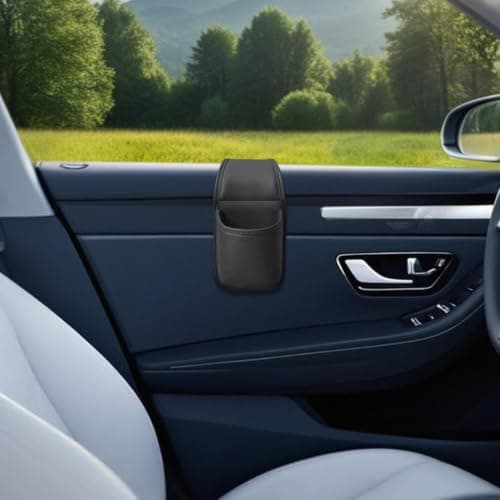 Car Door Storage Pocket, Leather Cup Holder for Car — view 4