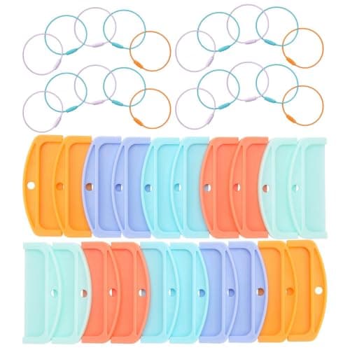 Card Rings with Colored Tabs Set of 20 Reusable Anti-Loss Organizer