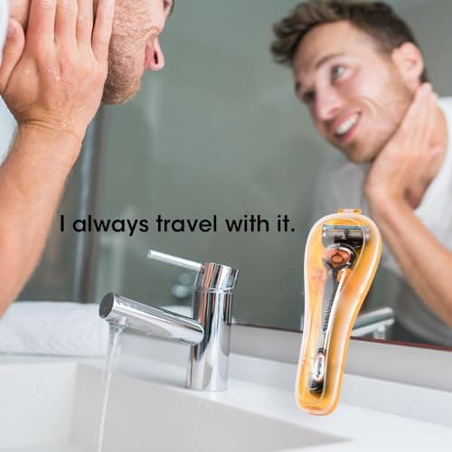 Nincha Manual Razor Travel Case Portable Plastic Manual Razor Trimmer Protector Orange (Pack of 2) — view 6