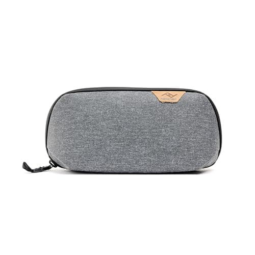 Peak Design Small Tech Pouch, Charcoal, Electronics Organizer for Travel or Everyday Carry, Origami-Style Storage, Cable Pass-Through, Weatherproof Recycled Nylon, Gear Carry Bag for Men and Women