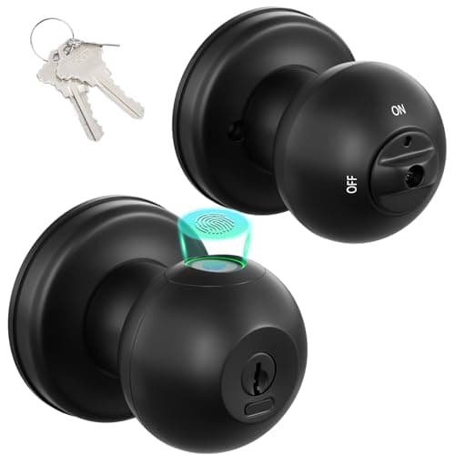 FITNATE Biometric Door Lock, Rechargeable Fingerprint Lock with Key