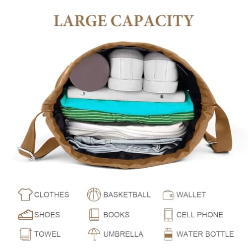 flintronic Drawstring Backpack, Waterproof Sports Backpack, Large Gym Bag With Shoe Compartment and Water Bottle Mesh Pockets, for Sports School Beach Holidays Swimming Travel — view 6