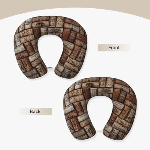 FEYUNYAN Memory Foam U-Shaped Pillow For Travel, Office & Car, Wine Cork, Lightweight Comfort, Ergonomic Support Neck Pillow For Airplane Sleep & Home Use — view 2