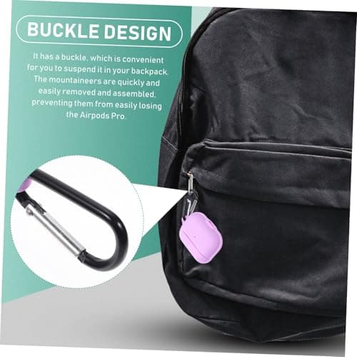 LOLIPPYY Magnetic Silicone Headphone Case for Wireless Earbuds, Wear-resistant Protector Cover, Compatible Earphone Box for Travel in Lavender Purple — view 4