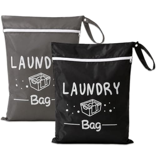 2 Pcs Travel Laundry Bags, Reusable Waterproof Bag, Home Holiday Camping