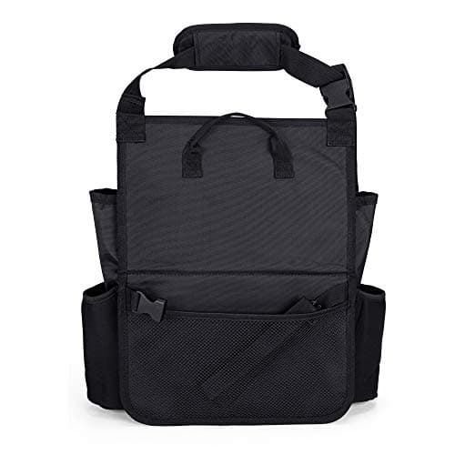 Luxja Car Seat Organiser, Car Storage Bag for Passenger Seat, Black — view 4