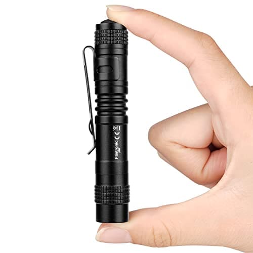 flintronic 2PCS Mini Torch, 3.5" Pocket LED Torch Flashlight with Pocket Clip, Ultra Bright Waterproof Pocket Light for Household, Workshop, Repair, Hiking, Powered by 1*AAA Battery (not Included) — view 2