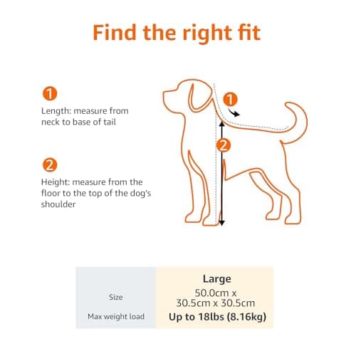 Amazon Basics Dog and Cat Carrier, Soft Sided Pet Travel Carrier for Cat and Dog, Black, Large, 50 cm L x 30.4 cm W x 30.4 cm H — view 6