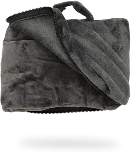 Cabeau Fold'n Go Blanket 2-in-1 Travel Blanket for Carrying with You, charcoal, 80 x 150 cm — view 4