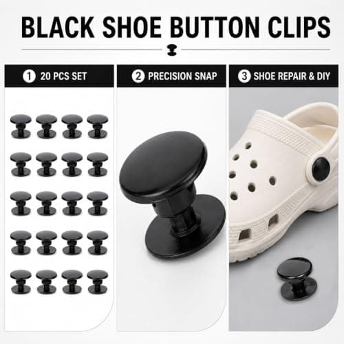 Thfaeyta 20 Pcs Croc Clips Plastic Croc Strap Replacement for Shoes — view 6