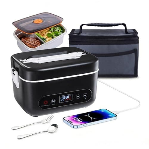 Fagalil Cordless Heated Lunch Box, 1.2L Battery Powered