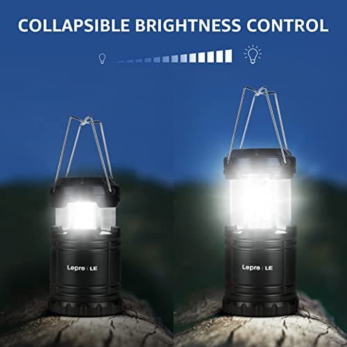 Lepro Camping Lights, Collapsible Camping Lantern Battery Powered, 4-Pack — view 5