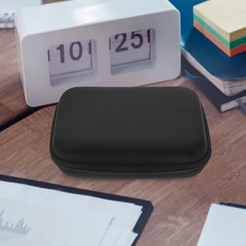 FUOYLOO Portable Storage Bag Power Bank Bag Oxford Cloth Storage Pouch Black Simple and Generous Style Organizing Power Bank Organizing USB Cables Travel Accessory — view 4