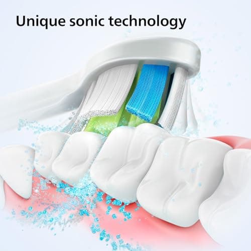 Philips Sonicare 4100 - Sonicare Electric Toothbrush for Adults with 1 x Philips W2 Optimal White Sonic Brush Head in White, Slim Travel Case and USB Charger (Model HX3683/33) — view 3