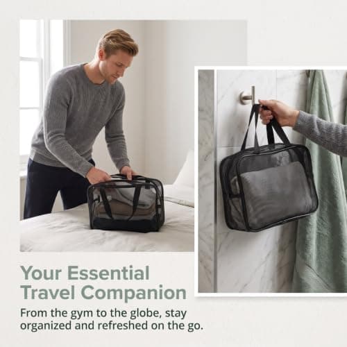 Healeved Healeved Mesh Shower Caddy Bag, Quick Dry Toiletry Organizer — view 5