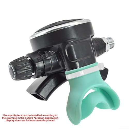 QuivyLivy Silicone Snorkel Mouthpiece with Tongue Rest for Scuba Diving Regulators, Comfortable Bite Guard to Reduce Jaw Fatigue, Secure Zip Tie Slots, (Cool Black) — view 4