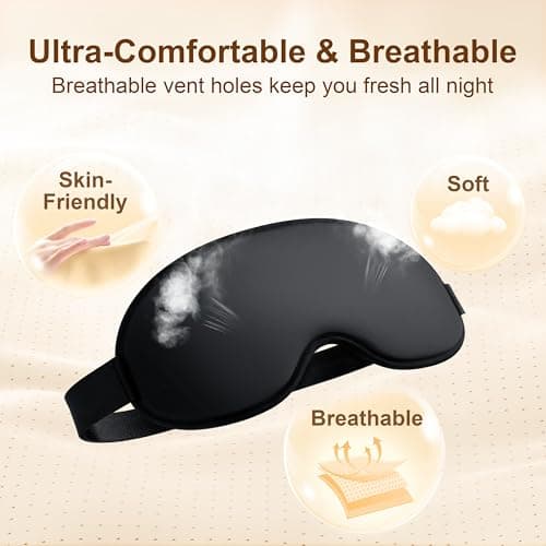 Gritin 100% Blackout Sleep Eye Masks for Women&Men, Side Sleepers Friendly — view 6