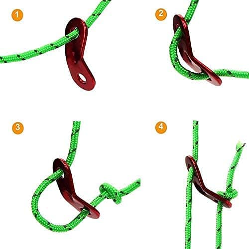 nuosen Guy Ropes, 6 Pack 4mm Tent Guy Line 13 Feet Reflective Cord Guy Line — view 6