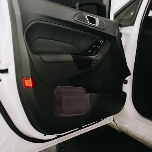 FOMIYES PU Leather Car Console Organizer Mini Storage Bag for Phone — view 6