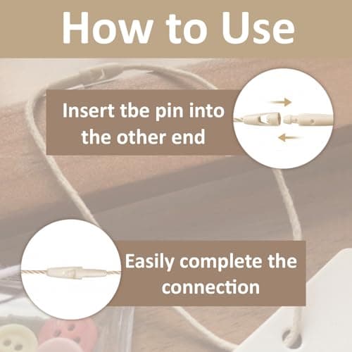 100 PCS Cotton Hang Tag String, Disposable Price Strings with Snap Lock for Luggage Label, Fastener Hook Ties for Products Clothes Brand Tag Price — view 6