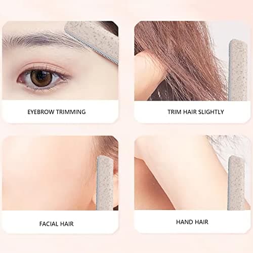 Lanjue 8PCS Dermaplaning Face Blades, Beige Wheat Straw Razor Set for Women — view 5