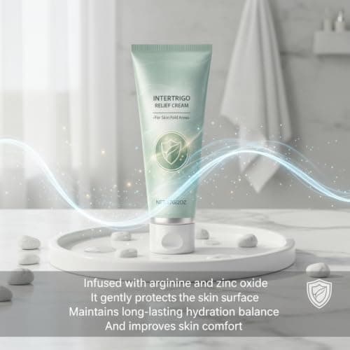 Intertrigo Cream, Gentle Moisturizing Body Lotion with Arginine Zinc Oxide 57g Travel-Size for Dry Skin, Undercare Relief Cream — view 5