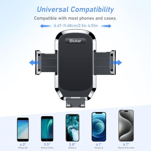 Blukar Car Phone Holder, Air Vent Car Phone Mount Cradle 360° Rotation — view 6